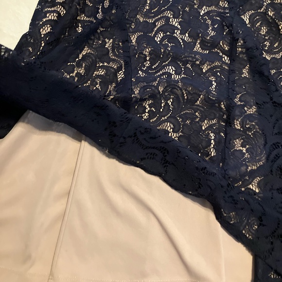 Black lace dress with nude background - Picture 3 of 6